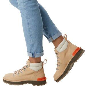 Sorel Hi-Line Hiker Boots Leather Lace Up Booties Ceramic Major Size 8.5 NEW
